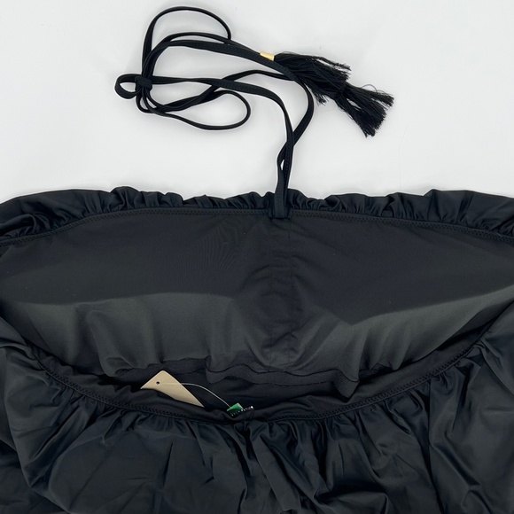 J. Crew Womens Draped Blouson One Piece Swimsuit Size 24 Black Floaty Fit Halter - Picture 7 of 13